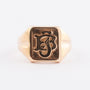 Antieke gouden monogram ring
