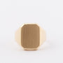 Gold men's plate ring