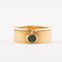 Gold ring with jade