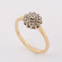 Gold double entourage ring with 29 diamonds
