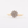 Gold double entourage ring with 29 diamonds