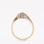 Gold double entourage ring with 29 diamonds