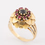 Gold ring with garnets