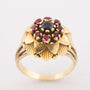 Gold ring with garnets
