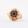 Gold ring with garnets