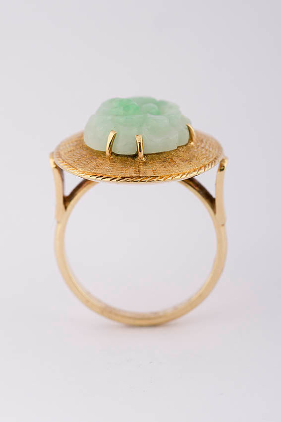 Gouden ring met Jade