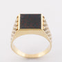 Gold men's ring with heliotrope