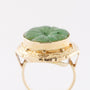 Gold ring with nephrite (jade)