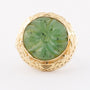 Gold ring with nephrite (jade)
