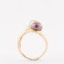 Gold ring with 3 freshwater pearls