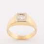 Gold men's ring with a brilliant of approx. 0.25 ct.