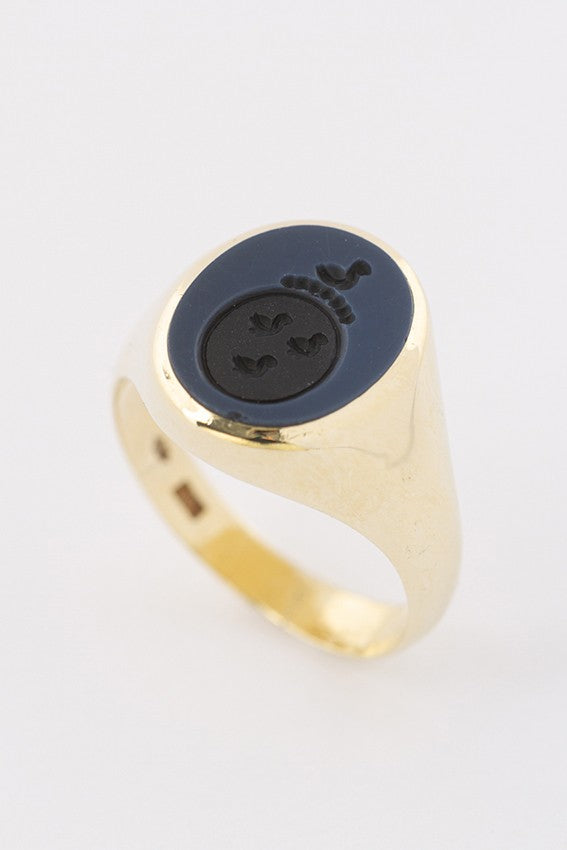 Gouden dames zegel ring