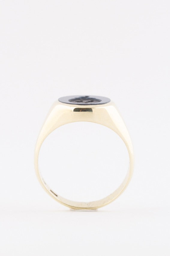 Gouden dames zegel ring