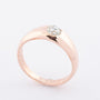 rose gold band ring with an old-cut brilliant, approx. 0.40 ct.