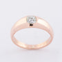 rose gold band ring with an old-cut brilliant, approx. 0.40 ct.