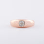 rose gold band ring with an old-cut brilliant, approx. 0.40 ct.