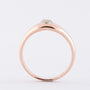 rose gold band ring with an old-cut brilliant, approx. 0.40 ct.