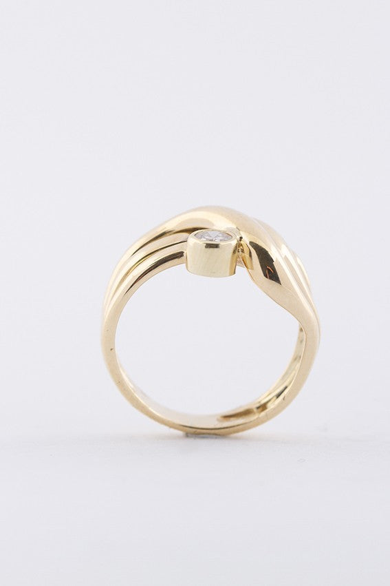 Gold ring with a brilliant of approx. 0.14 ct.