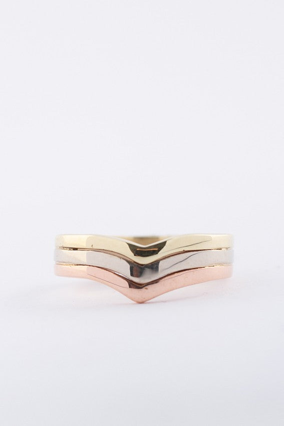 Gold tri-color ring