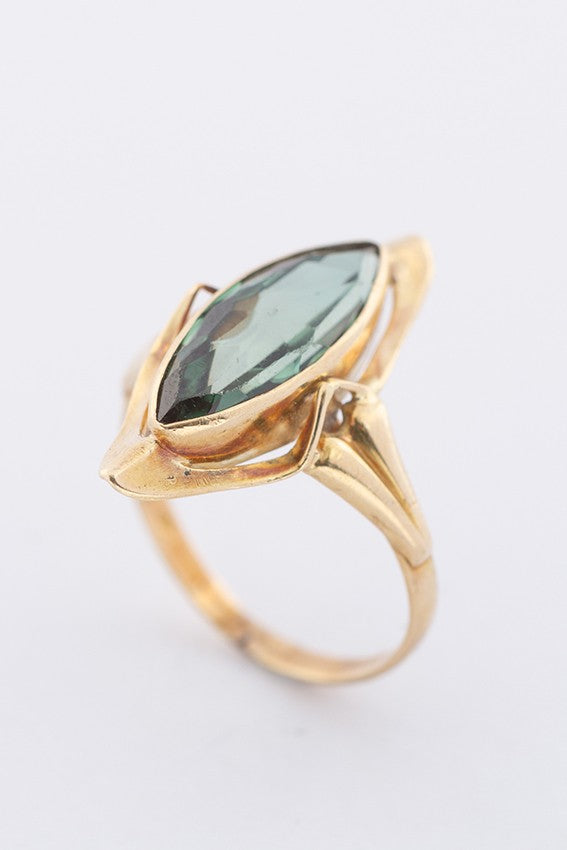 Gouden markies ring met toermalijn