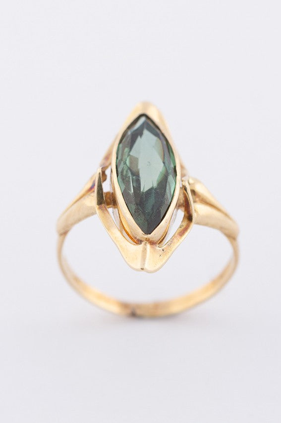 Gouden markies ring met toermalijn