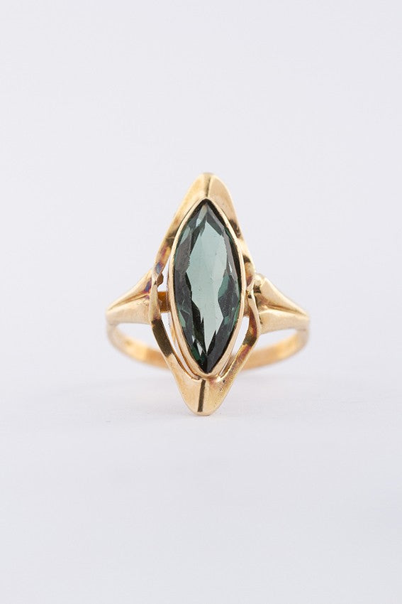 Gouden markies ring met toermalijn