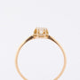 Gold solitaire ring with an old-cut brilliant of approx. 0.20 ct.