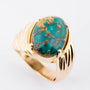 Gold ring with Eilat stone