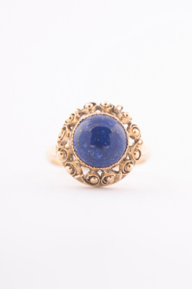 Gouden ring met lapis lazuli