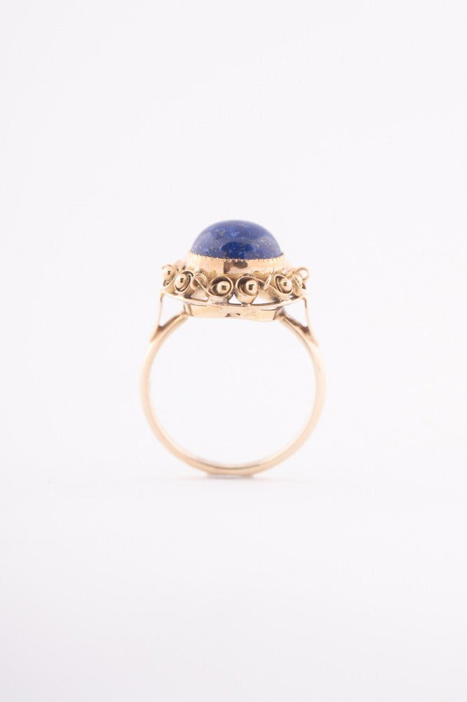 Gouden ring met lapis lazuli