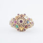 Gouden cocktail ring met diverse edelstenen