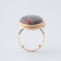 Gouden ring met mosagaat