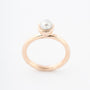 Rosé gouden ring met cultivé parel