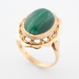 Gold ring with malachite