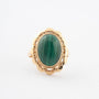 Gold ring with malachite