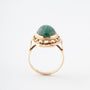 Gold ring with malachite