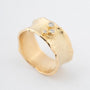 Gouden band ring met 3 briljanten