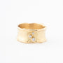 Gouden band ring met 3 briljanten
