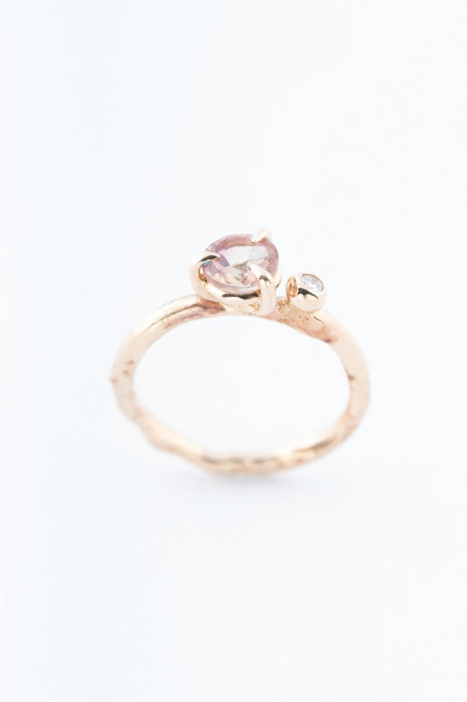 Ring met toermalijn en briljant