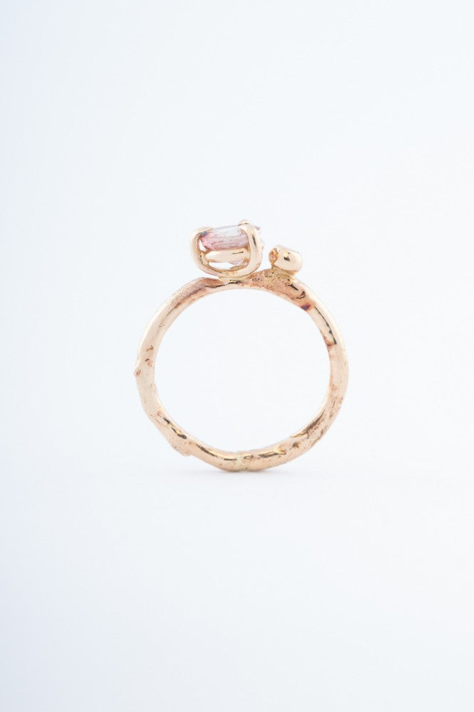 Ring met toermalijn en briljant