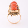 Gold ring with blood coral