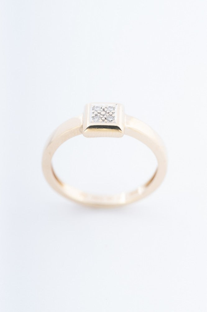 Gouden ring met 4 briljanten