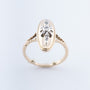 Gouden met zilveren ring met diamanten