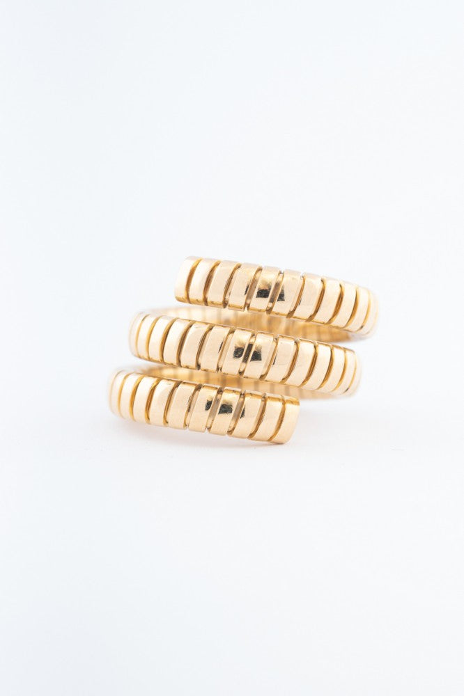 Gouden BVLGARI ring model Serpenti tubogas