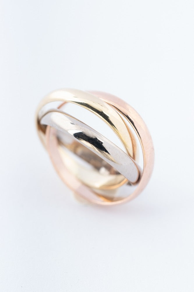 Gouden tri-color ring