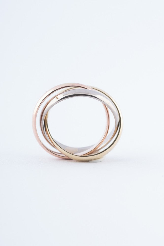 Gouden tri-color ring