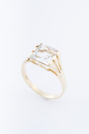 Gouden ring met aquamarijn