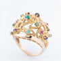 Gouden ring met diverse edelstenen
