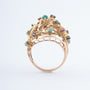 Gouden ring met diverse edelstenen