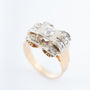 Gouden ring met roos geslepen diamanten